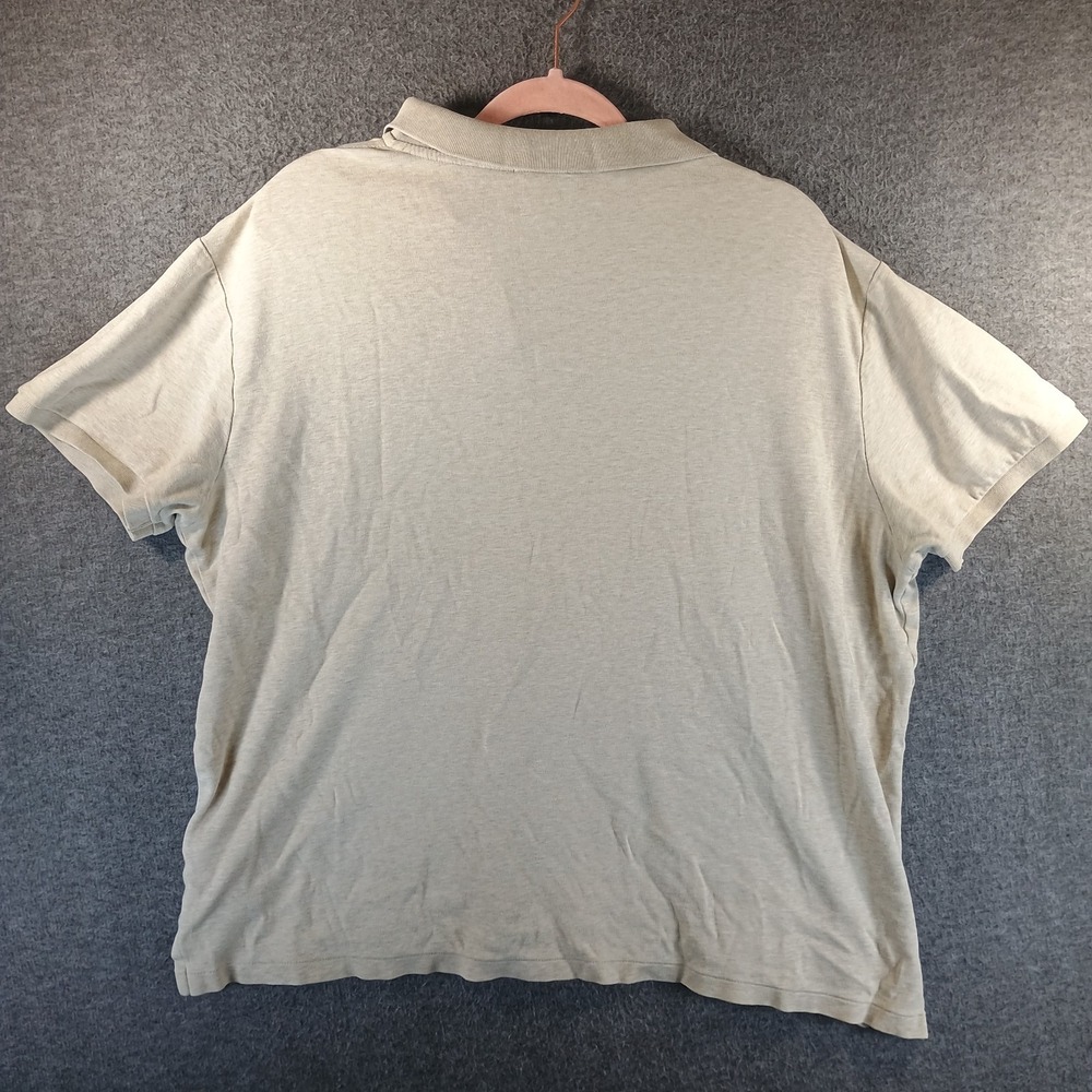 Polo Ralph Lauren Polo Shirt Mens XL‎ Beige Logo Golf Big Short Sleeve Casual - Picture 6 of 9